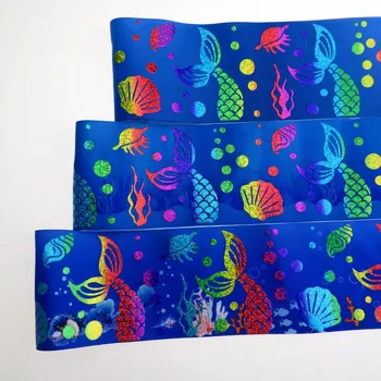 New design 3" 75mm rainbow hologram mermaid printed with heat transfer ribbon , DIY material 100Yards
New design 3" 75mm rainbow hologram mermaid printed with heat transfer ribbon , DIY material 100Yards