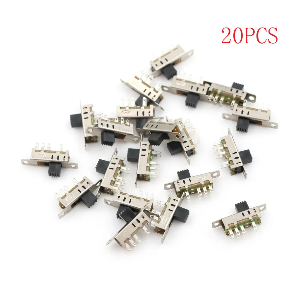 20Pcs SS23E04 Double Toggle Switch Small Slide Switch 8 Pins 3 Files 2P3T DP3T Handle High 5mm Small Slide Switch
20Pcs SS23E04 Double Toggle Switch Small Slide Switch 8 Pins 3 Files 2P3T DP3T Handle High 5mm Small Slide Switch