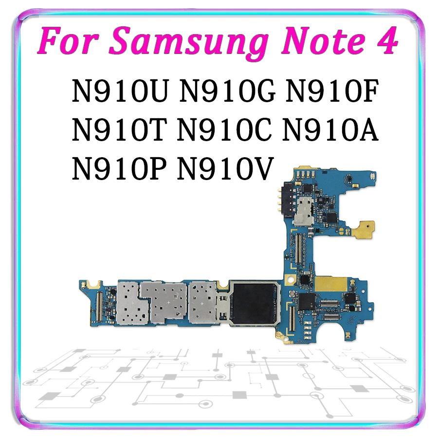 Original Motherboard For Samsung Note 4 N910U N910G N910F N910T N910C N910A N910P N910V Unlocked Mainboard Android Logic Board
Original Motherboard For Samsung Note 4 N910U N910G N910F N910T N910C N910A N910P N910V Unlocked Mainboard Android Logic Board