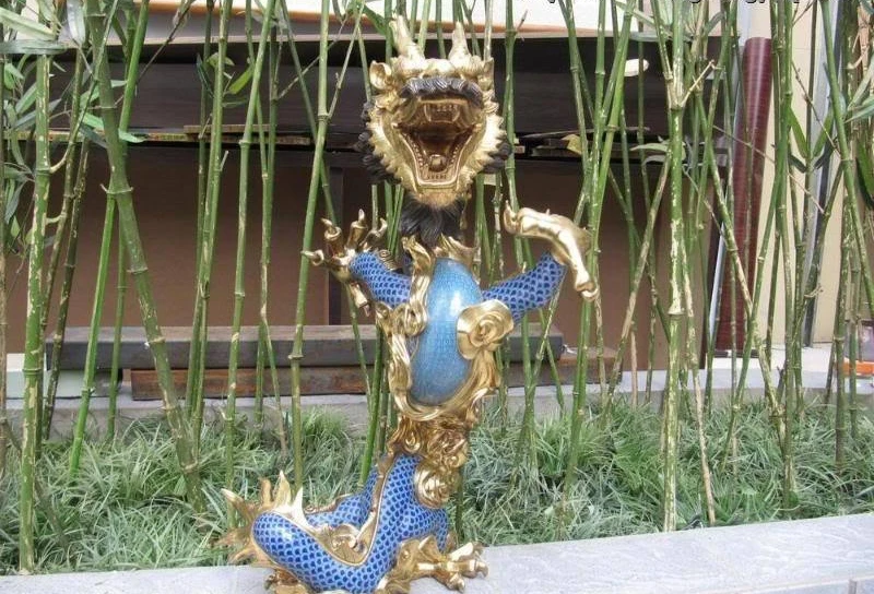 23 China Royal Palace 100% Pure Bronze 24K Gold Gild cloisonne Fly Dragon Statue
23 China Royal Palace 100% Pure Bronze 24K Gold Gild cloisonne Fly Dragon Statue