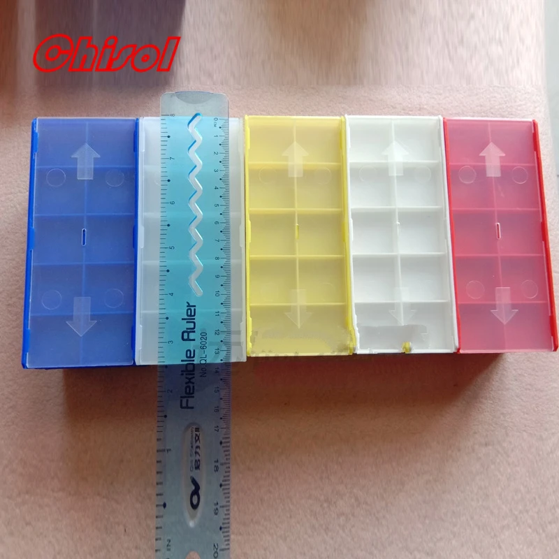 high quality small size 100pcs cnc carbide inserts plastic packing box, milling, turning, threading tools pp packaging box
high quality small size 100pcs cnc carbide inserts plastic packing box, milling, turning, threading tools pp packaging box