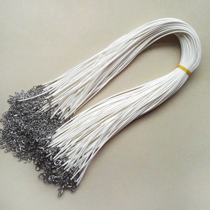 Lobster clasp 1.5mm 100pc white Wax Leather cord necklace rope pendant 45cm with Lobster clasp jewelry diy pendants lot free
Lobster clasp 1.5mm 100pc white Wax Leather cord necklace rope pendant 45cm with Lobster clasp jewelry diy pendants lot free