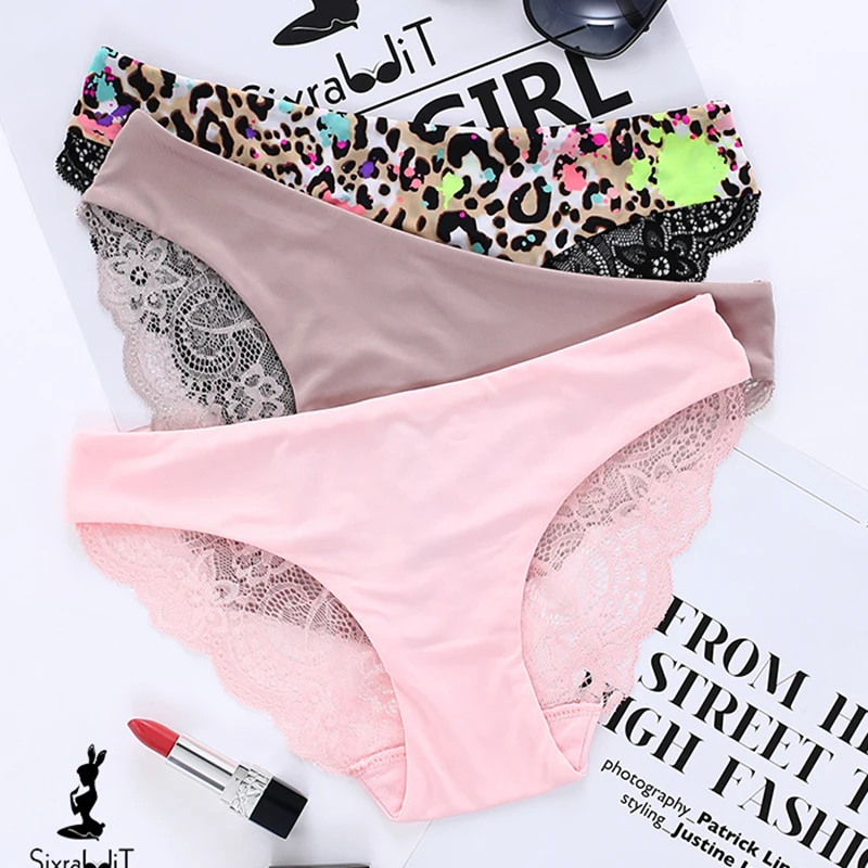 New Lace Women Panties Seamless Soft Leopard Print Breathable Sexy Briefs Ladies Sexy Underwear Panties Solid Low Rise Plus Size
New Lace Women Panties Seamless Soft Leopard Print Breathable Sexy Briefs Ladies Sexy Underwear Panties Solid Low Rise Plus Size