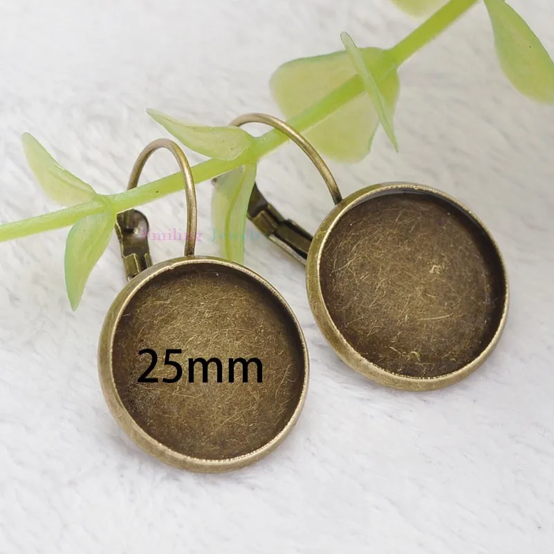 50pcs-Fit-25mm-1-Glass-Cameo-Cabochon-DIY-Earring-Blanks-Base-Silver-Plated-Copper-Brass-Bezel (1)