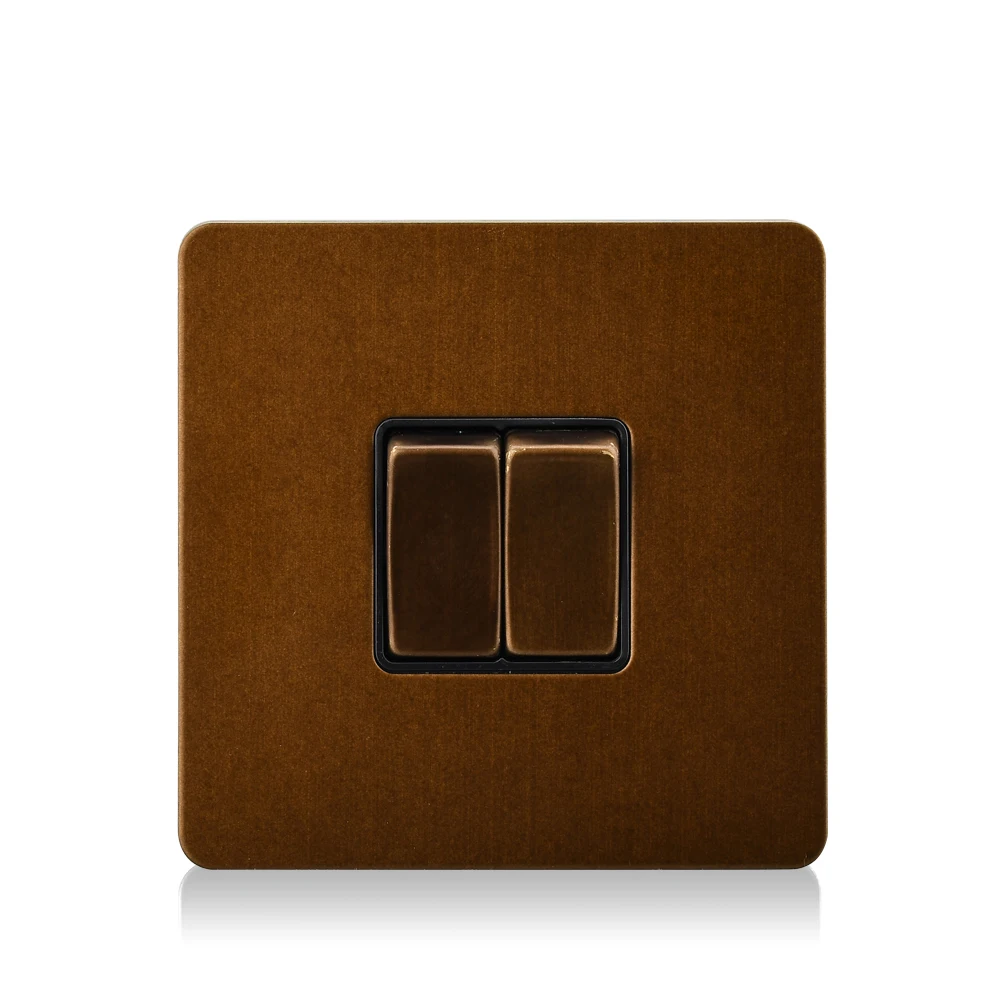 2 Gang Wall Light Switch AC110V~240V Stainless Steel Panel Light Switches EU/UK Standard
2 Gang Wall Light Switch AC110V~240V Stainless Steel Panel Light Switches EU/UK Standard