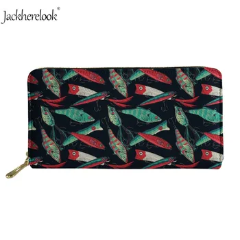 Jackherelook Women Long Leather Wallet Funny Fishing Bait Print Coin Purse Zipper Portefeuille Female Purse Clutch Cartera Mujer
Jackherelook Women Long Leather Wallet Funny Fishing Bait Print Coin Purse Zipper Portefeuille Female Purse Clutch Cartera Mujer