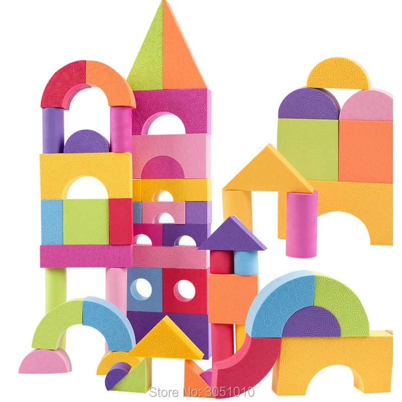 50Pcs/Set EVA Toys Constructor Blocks Set Montessori Toys For Children Boys Girls Oyuncak Juguetes Brinquedos Board Game Gift
50Pcs/Set EVA Toys Constructor Blocks Set Montessori Toys For Children Boys Girls Oyuncak Juguetes Brinquedos Board Game Gift