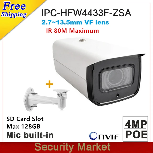 original dahua IPC-HFW4433F-ZSA replace IPC-HFW4431R-Z 4MP Starlight 2.7mm ~13.5mm VF motorized built-in MIC poe IP Camera
original dahua IPC-HFW4433F-ZSA replace IPC-HFW4431R-Z 4MP Starlight 2.7mm ~13.5mm VF motorized built-in MIC poe IP Camera