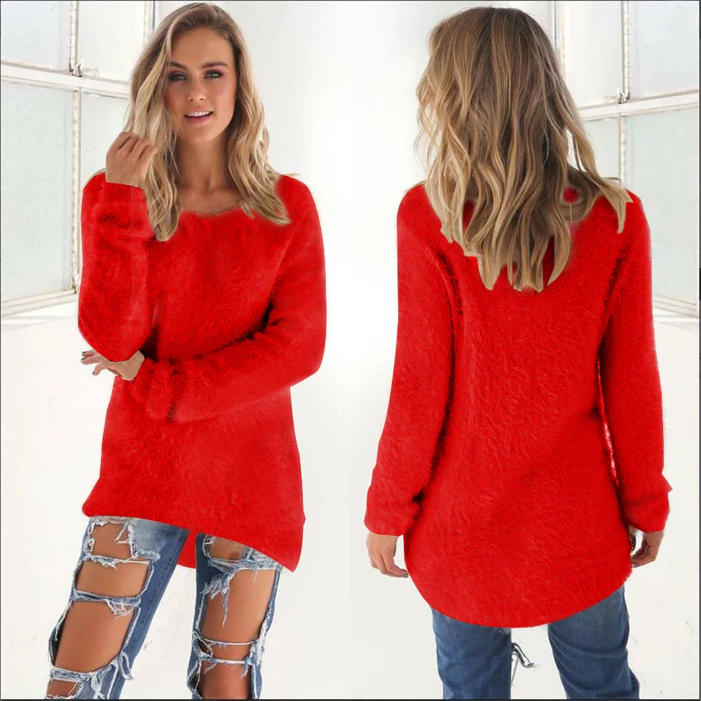 Autumn and Winter New Style Women's Casual Fashion Solid Color Long-sleeved Sweater Round Neck Large Size Wild Sweater
Autumn and Winter New Style Women's Casual Fashion Solid Color Long-sleeved Sweater Round Neck Large Size Wild Sweater