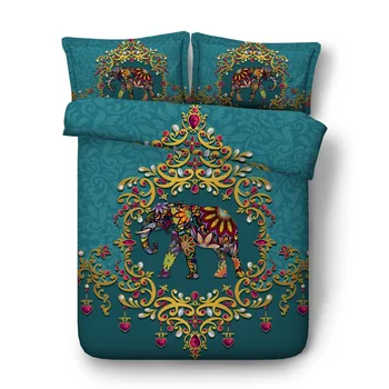 JF-497 elephant bedding set 4pcs golden bohemian decor duvet cover sets Double bed linen Queen single bedclothes 
JF-497 elephant bedding set 4pcs golden bohemian decor duvet cover sets Double bed linen Queen single bedclothes