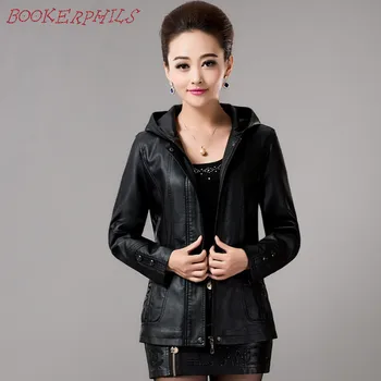 2019 New Spring Womens Hooded Leather Jackets Ladies Slim Sheepskin Leather Coat Plus Size Female Clothing Outerwear Fashion
2019 New Spring Womens Hooded Leather Jackets Ladies Slim Sheepskin Leather Coat Plus Size Female Clothing Outerwear Fashion