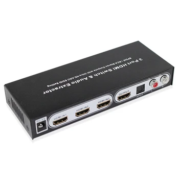 3 Port HDMI Audio Extractor Switch Box Selector 4K HDMI Optical/SPDIF L/R Audio out with HD ARC EDID Setting for TV PC PS3
3 Port HDMI Audio Extractor Switch Box Selector 4K HDMI Optical/SPDIF L/R Audio out with HD ARC EDID Setting for TV PC PS3