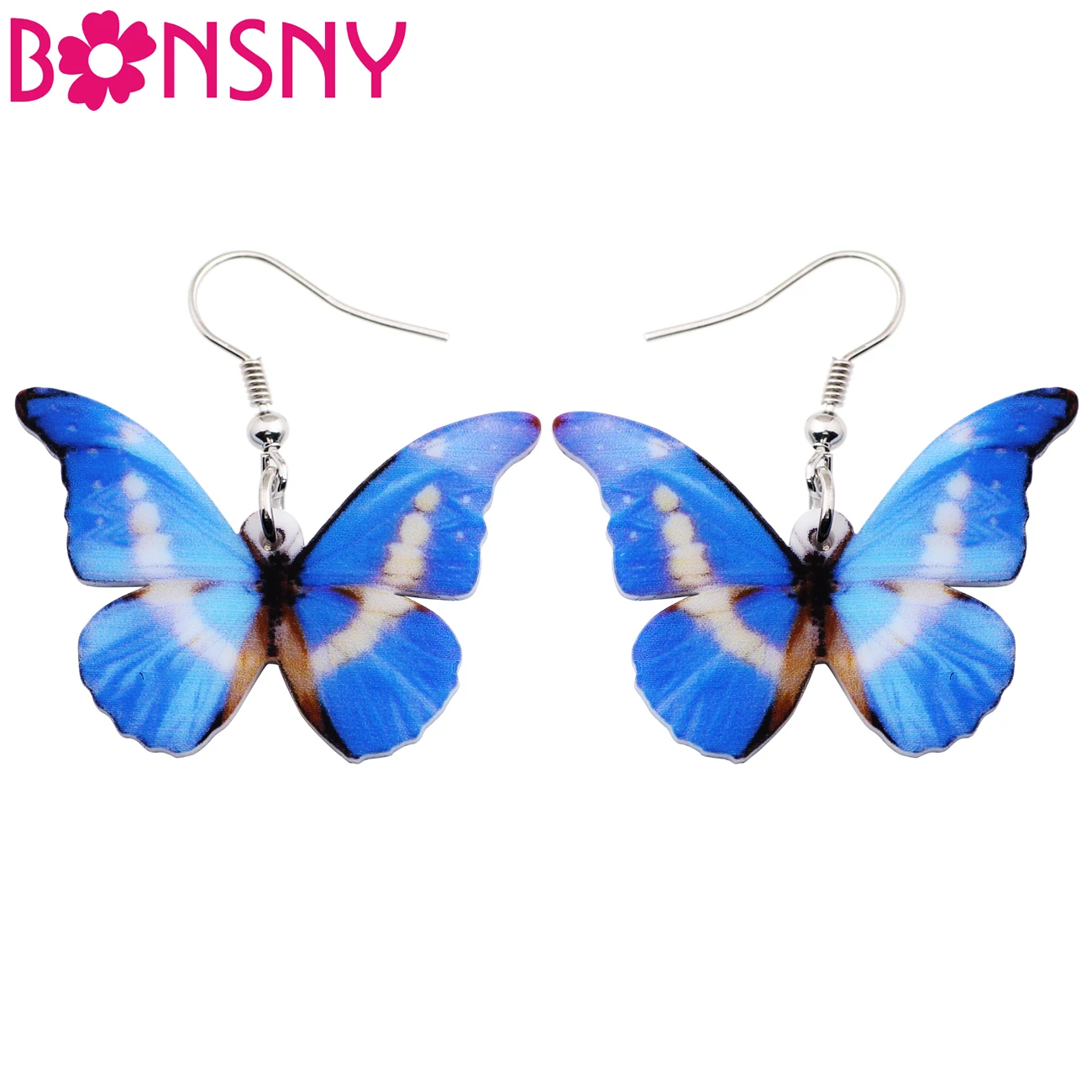 Bonsny Acrylic Pattern Drop Dangle Big Morpho Helena Butterfly Earrings For Women New Fashion Accessories Insect Jewelry
Bonsny Acrylic Pattern Drop Dangle Big Morpho Helena Butterfly Earrings For Women New Fashion Accessories Insect Jewelry