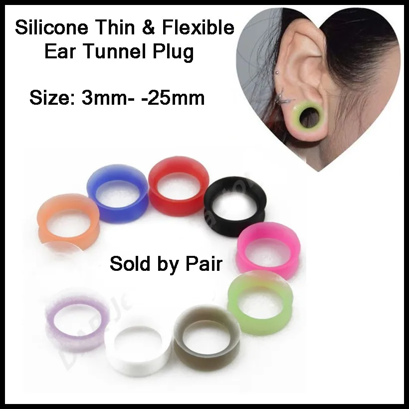 SHUIMEI PAIR Silicone&Thin Double Flared Ear Plug High Quality Piercing Assorted Color Ear Tunnel Hollow Plug Jewelry 3-25mm
SHUIMEI PAIR Silicone&Thin Double Flared Ear Plug High Quality Piercing Assorted Color Ear Tunnel Hollow Plug Jewelry 3-25mm