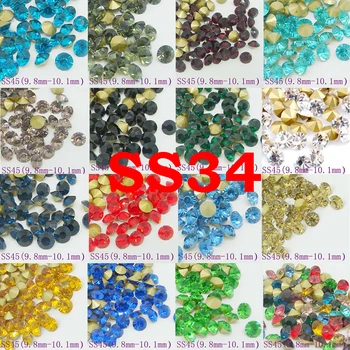 SS34 21 Colors Nail Art Pointback Glass Round Rhinestone Glue On Rhinestones For DIY Nail Art Jewelry
SS34 21 Colors Nail Art Pointback Glass Round Rhinestone Glue On Rhinestones For DIY Nail Art Jewelry