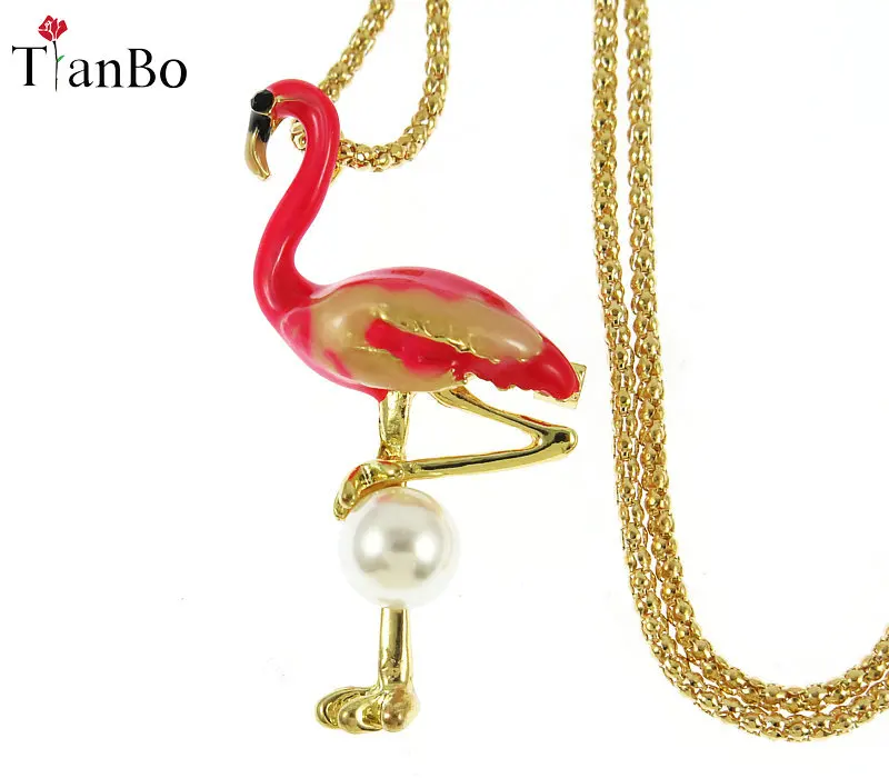 TianBo Statement Alloy Flamingo Bird Pendant Necklace Enamel Chain Collar New Fashion Animal Accessories Jewelry For Women
TianBo Statement Alloy Flamingo Bird Pendant Necklace Enamel Chain Collar New Fashion Animal Accessories Jewelry For Women