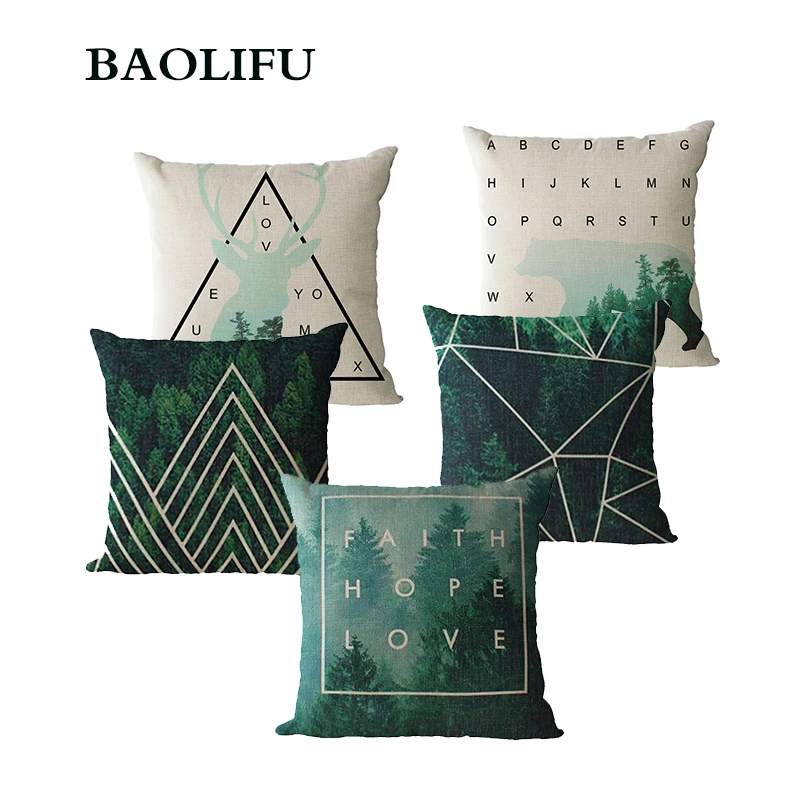 BAOLIFU Nordic Style Decorative Pillow Deer Geometric Cushion Green Cushion CoverCouch Plaid cushions home Decor for sofa A101
BAOLIFU Nordic Style Decorative Pillow Deer Geometric Cushion Green Cushion CoverCouch Plaid cushions home Decor for sofa A101