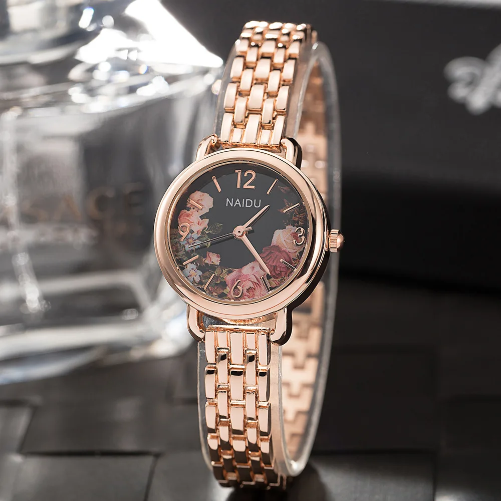 Luxury Ladies Fresh Flower dial Quartz Watches Women's Steel Band Wristwatch Female Casual Clock gold dress clock hours Reloje
Luxury Ladies Fresh Flower dial Quartz Watches Women's Steel Band Wristwatch Female Casual Clock gold dress clock hours Reloje
