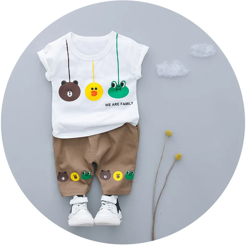 Children's Short Sleeve Set Little Frog Duckling Pattern Cute Cartoon Set Baby Korean Cotton Set Round Neck T-Shirt Joker Top
Children's Short Sleeve Set Little Frog Duckling Pattern Cute Cartoon Set Baby Korean Cotton Set Round Neck T-Shirt Joker Top