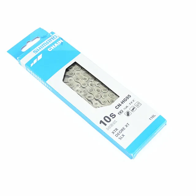 Perfect SHIMANO CN-HG95/HG54 chain mountain bike riding 10 speed chain 116 section length silver brand new original free shipping 1 Perfect SHIMANO CN-HG95/HG54 chain mountain bike riding 10 speed chain 116 section length silver brand new original free shipping 1