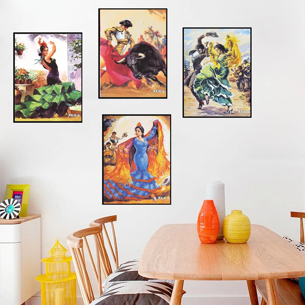 Spain Tourism Travel Poster Spanish MADRID Bullfight Classic Wall Stickers Coated paper Poster Painting Vintage Poster Home Bar
Spain Tourism Travel Poster Spanish MADRID Bullfight Classic Wall Stickers Coated paper Poster Painting Vintage Poster Home Bar
