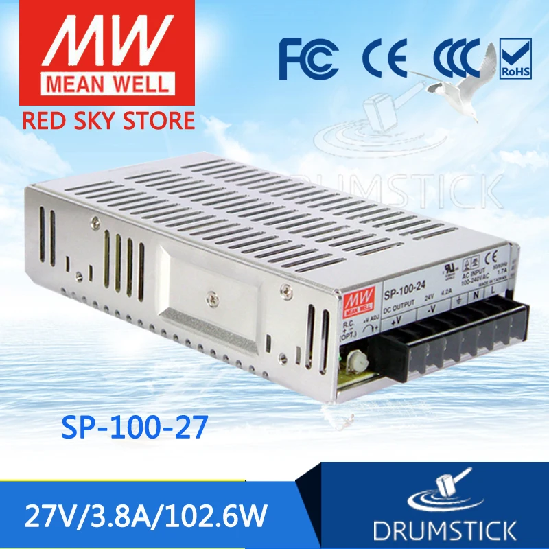 MEAN WELL SP-100-27 27V 3.8A meanwell SP-100 27V 102.6W Single Output with PFC Function Power Supply
MEAN WELL SP-100-27 27V 3.8A meanwell SP-100 27V 102.6W Single Output with PFC Function Power Supply