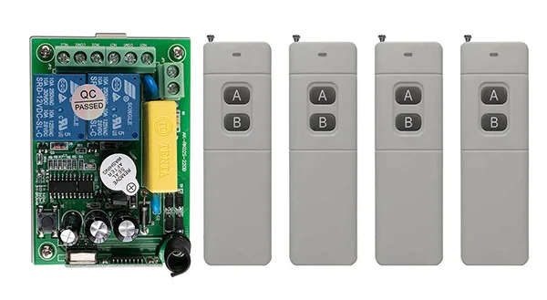 3000m Long Range Remote Control Switch AC220V 2CH 10A Relay Switch Transmitter&Receiver lamp/ window/Garage Doors
3000m Long Range Remote Control Switch AC220V 2CH 10A Relay Switch Transmitter&Receiver lamp/ window/Garage Doors