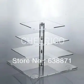 Transparent 4 Tier wedding favors Cake Stand For Weddings Perspex Birthday Cupcake Display Stand
Transparent 4 Tier wedding favors Cake Stand For Weddings Perspex Birthday Cupcake Display Stand