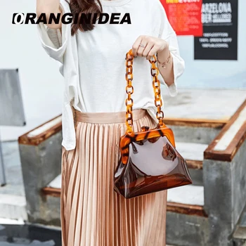 Transparent Clear Jelly Pvc Bucket Bag Acrylic Chains Vintage Party Shoulder Bags For Women 2019 Handbag Messenger Bags Sac
Transparent Clear Jelly Pvc Bucket Bag Acrylic Chains Vintage Party Shoulder Bags For Women 2019 Handbag Messenger Bags Sac