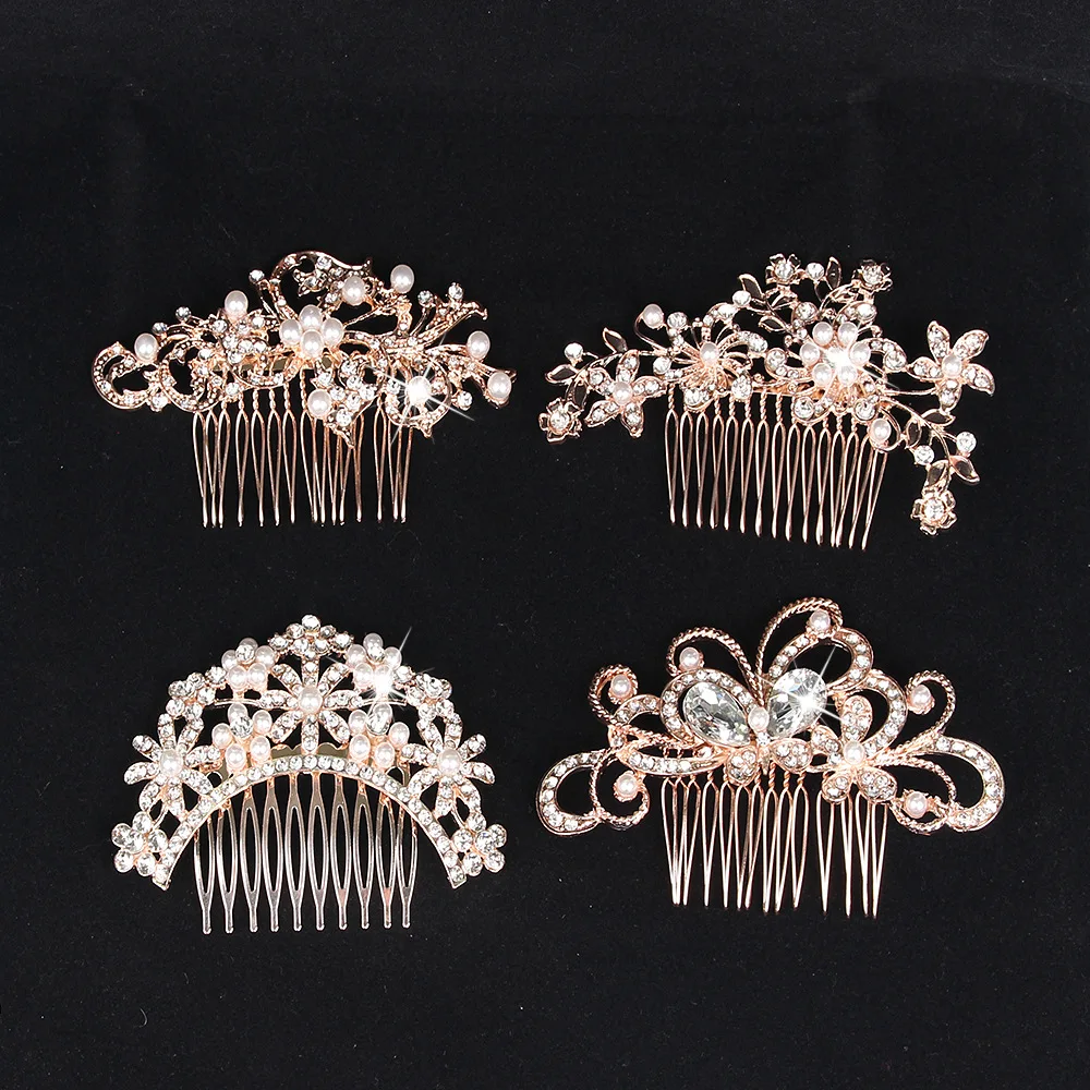 Rose Gold Crystal Wedding Headpiece Comb Cheap Bridal Hairpins Dish hair accessories Bridesmaid Updo Wedding Accessories
Rose Gold Crystal Wedding Headpiece Comb Cheap Bridal Hairpins Dish hair accessories Bridesmaid Updo Wedding Accessories