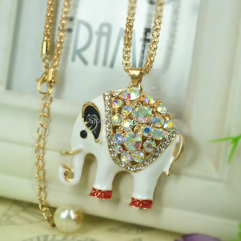 CH Elephant Sweater Necklace Fashion Jewelry Crystal For Women Long Necklace Pendants Rhinestone Chain Party Christma Gift
CH Elephant Sweater Necklace Fashion Jewelry Crystal For Women Long Necklace Pendants Rhinestone Chain Party Christma Gift