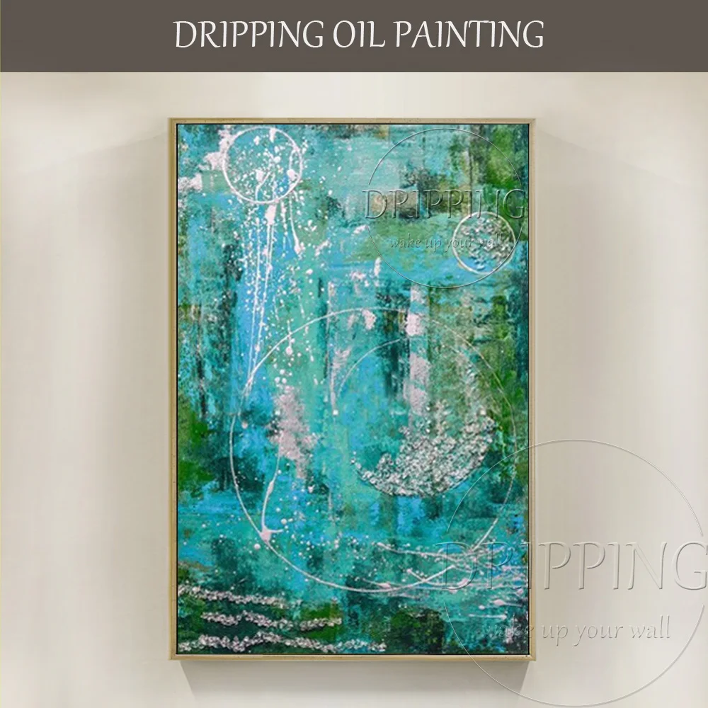 Professional Artist Hand-painted Green Emerald Color Abstract Oil Painting on Canvas Vivid Turquoise Abstract Round Oil Painting
Professional Artist Hand-painted Green Emerald Color Abstract Oil Painting on Canvas Vivid Turquoise Abstract Round Oil Painting