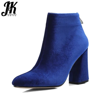 JK Pleuche Ankle Boots Women Autumn High Heels Bootie Pointed Toe Hoof Heels Footwear 2018 New Zipper Fashion Party Female Shoes
JK Pleuche Ankle Boots Women Autumn High Heels Bootie Pointed Toe Hoof Heels Footwear 2018 New Zipper Fashion Party Female Shoes