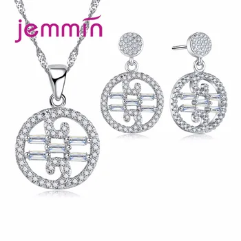 New Trendy Fashion Women Brand 925 Sterling Silver Jewelry Sets Real Silver Necklace Earrings Set Elegance Bijoux
New Trendy Fashion Women Brand 925 Sterling Silver Jewelry Sets Real Silver Necklace Earrings Set Elegance Bijoux