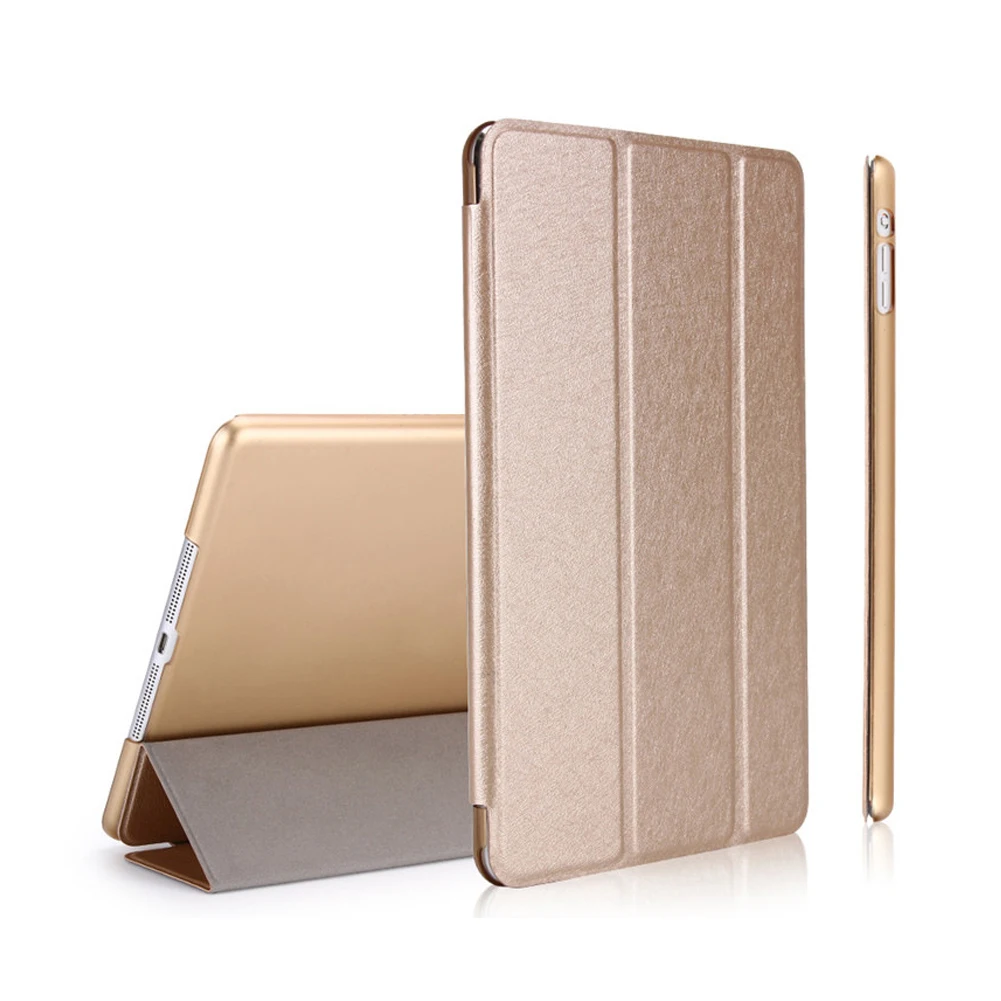 Роскошный умный защитный чехол для планшета кожаный iPad 6/Air 2 сплошной цвет