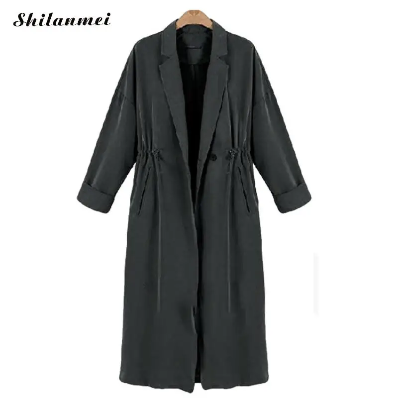 2018 Autumn Loose Woman's Fashion Trench Coat Long Sleeve Mid-Long Elegant Office Ladies Straight Outwear Solid Color Overcoat
2018 Autumn Loose Woman's Fashion Trench Coat Long Sleeve Mid-Long Elegant Office Ladies Straight Outwear Solid Color Overcoat