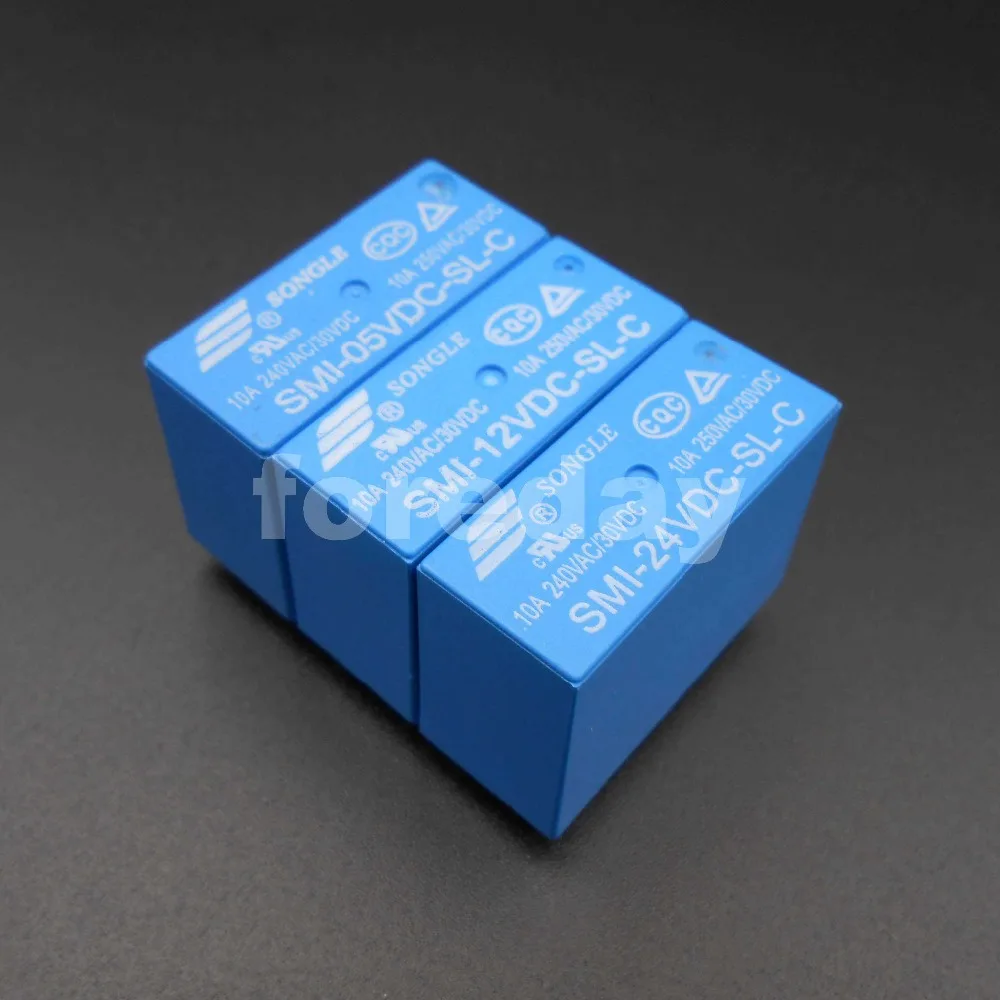 

50PCS NEW SONGLE Power Relay SRS PCB 5 Pins 5A 10A 5V 12V 24V SMI-05VDC-SL-C SMI-12VDC-SL-C SMI-24VDC-SL-C 50PCS/LOT *FD788-790