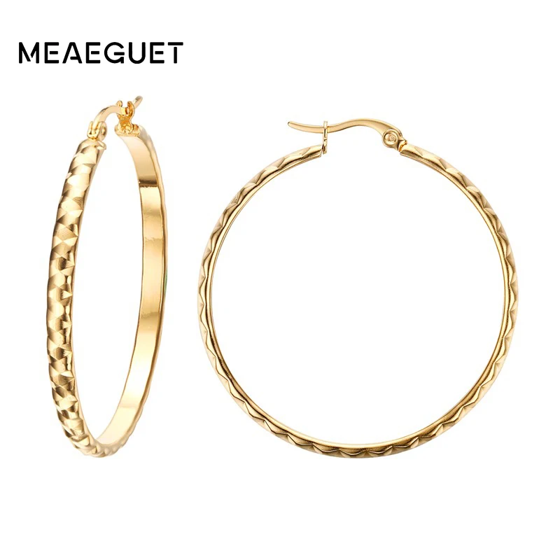 Meaeguet Romantic Big Round Hoop Earring Wedding Jewelry Stainless Steel Simple Buckle Women Ear Bijoux
Meaeguet Romantic Big Round Hoop Earring Wedding Jewelry Stainless Steel Simple Buckle Women Ear Bijoux