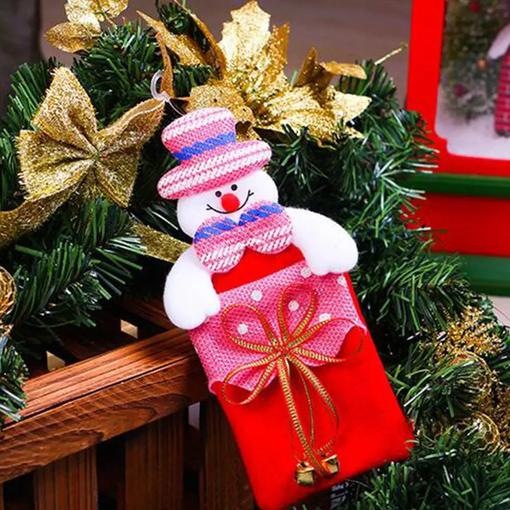 1pc christmas tree ribbon candy bag home market display storage