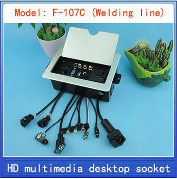 Tabletop socket / hidden/ multimedia information outlet box/network RJ45 video Audio VGA USB MIC interface desktop socket F-107C
Tabletop socket / hidden/ multimedia information outlet box/network RJ45 video Audio VGA USB MIC interface desktop socket F-107C
