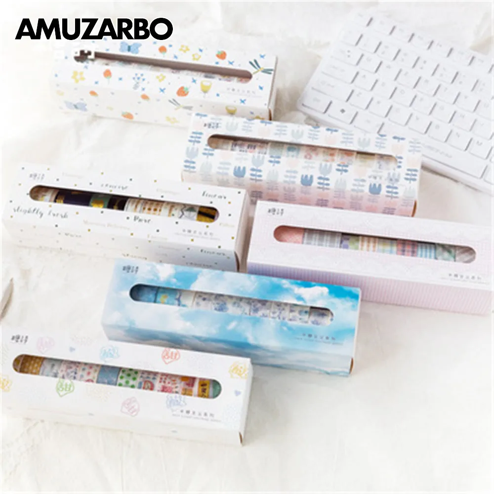 10set/lot Semi-sugarism series Washi Masking Tapes color diary Decorative Adhesive Scrapbooking DIY Paper Japanese Stickers
10set/lot Semi-sugarism series Washi Masking Tapes color diary Decorative Adhesive Scrapbooking DIY Paper Japanese Stickers