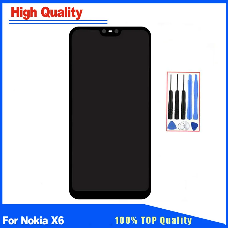 5.8" Black For Nokia X6 2018 LCD Display Touch Screen Replacement Assembly With Free Repair Tools
5.8" Black For Nokia X6 2018 LCD Display Touch Screen Replacement Assembly With Free Repair Tools