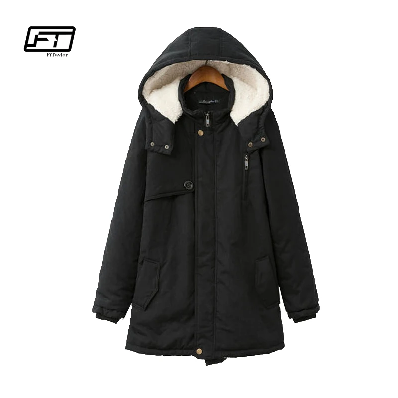 Fitaylor Cotton Parkas Lady Hooded Coats 2018 Winter Thick Black Warm Jacket Women Plus Size Loose Female Parka Coat Jacket
Fitaylor Cotton Parkas Lady Hooded Coats 2018 Winter Thick Black Warm Jacket Women Plus Size Loose Female Parka Coat Jacket