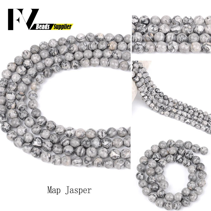 Natural Map Jaspers Round Beads Diy Jewelry 4mm-12mm Gem Stone Spacer Beads for Jewellery Making Bracelets Accessories Wholesale
Natural Map Jaspers Round Beads Diy Jewelry 4mm-12mm Gem Stone Spacer Beads for Jewellery Making Bracelets Accessories Wholesale