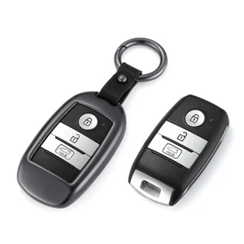 For KIA Aluminum Alloy + Leather Key Ring Car Smart Key wallet car key cover for KIA Optima K2 K3 K4 K5 Sportage car styling
For KIA Aluminum Alloy + Leather Key Ring Car Smart Key wallet car key cover for KIA Optima K2 K3 K4 K5 Sportage car styling