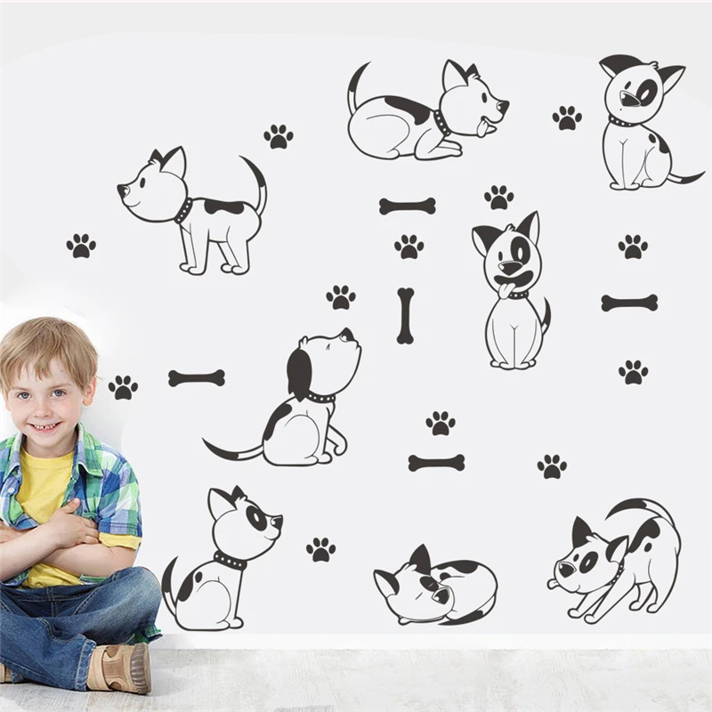 cute dogs love to eat bones wall stickers for kids rooms home decor accessories cartoon animals wall decals pvc wallpaper
cute dogs love to eat bones wall stickers for kids rooms home decor accessories cartoon animals wall decals pvc wallpaper