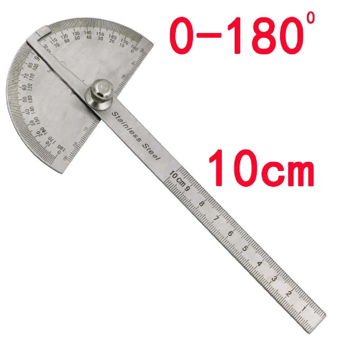 180 Degree Adjustable Protractor Angle Finder Craftsman Ruler Stainless Steel Caliper 10cm Measuring Tools Woodworking
180 Degree Adjustable Protractor Angle Finder Craftsman Ruler Stainless Steel Caliper 10cm Measuring Tools Woodworking