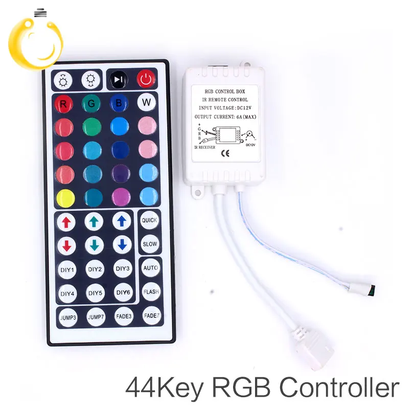 Led Controller 44 Keys LED IR RGB Controler LED Lights Controller IR Remote Dimmer DC12V 6A For RGB 3528 5050 LED Strip
Led Controller 44 Keys LED IR RGB Controler LED Lights Controller IR Remote Dimmer DC12V 6A For RGB 3528 5050 LED Strip