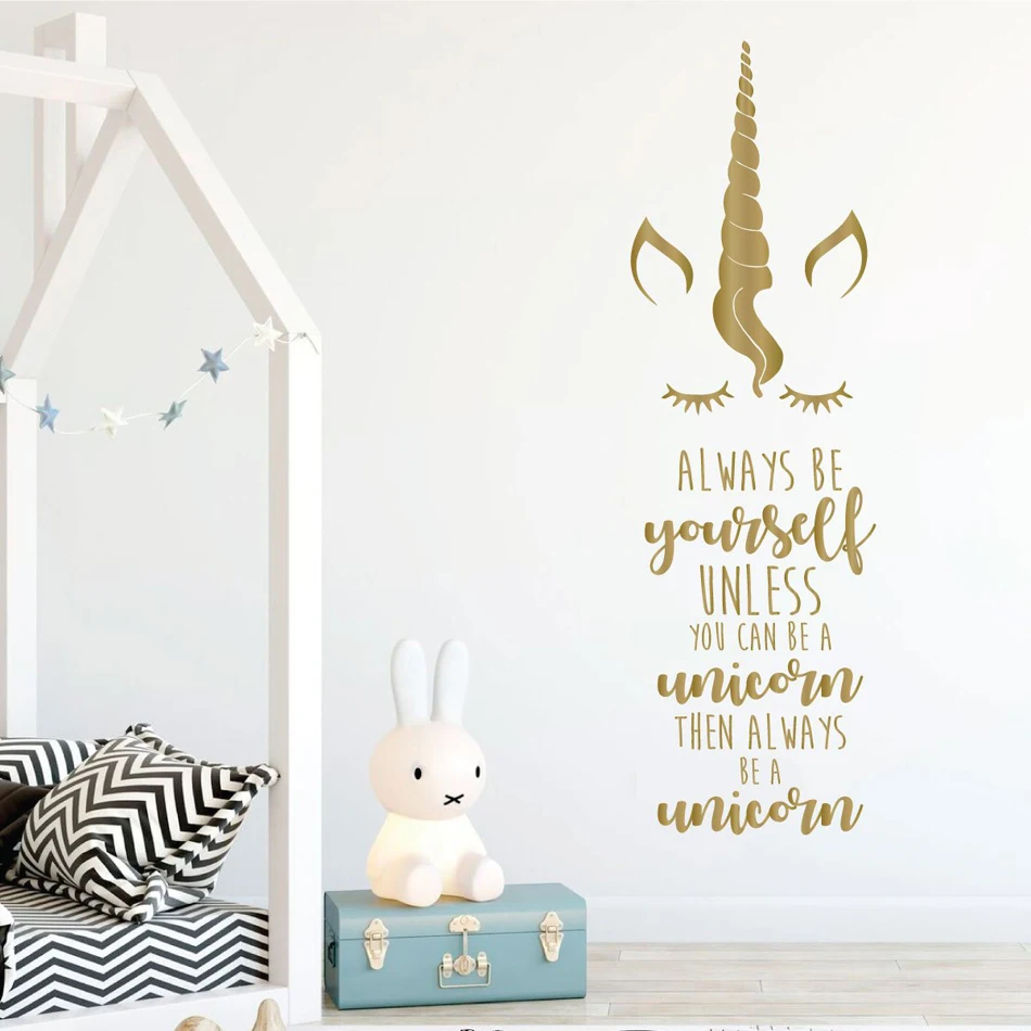 Always Be a Unicorn With Eyelashes Wall Sticker For Girls Bedroom Poster Mural Cute Quote Home Decoration Beauty Ornament W170
Always Be a Unicorn With Eyelashes Wall Sticker For Girls Bedroom Poster Mural Cute Quote Home Decoration Beauty Ornament W170