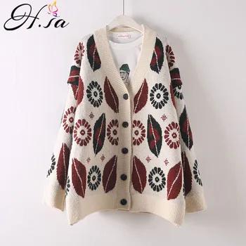 H.SA 2019 New Women Spring Jacket Oversized Knit Cardigans Black Beige Harajuku Floras Vintage Cardigans Loose Spring Tops
H.SA 2019 New Women Spring Jacket Oversized Knit Cardigans Black Beige Harajuku Floras Vintage Cardigans Loose Spring Tops